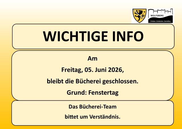 Bücherei geschlossen