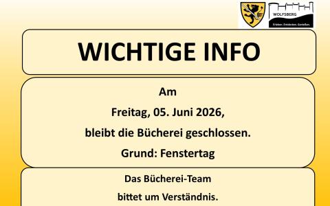 Bücherei geschlossen